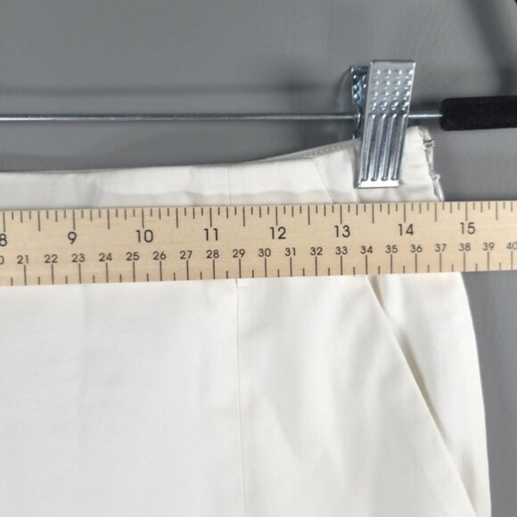 MaxMara Portugal 🇵🇹 Made 11010492 Lined White Skirt with Pockets Back Slit 6 - Picture 4 of 11